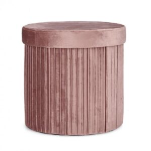 POUF CONT. JOCELYN TO VELLUTO ROSA ANT