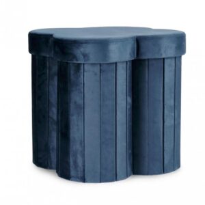 POUF CONT. JOCELYN VELLUTO BLU