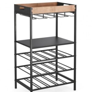 MOBILE P.BOTTIGLIE 15P ISAAC NERO H84,5