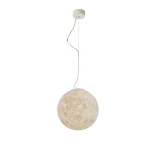 Lampada sospensione "Luna 2 nebulite bianco" d 50 cm lampadina e27