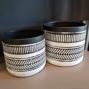 Set 2 vasi Inky b/n