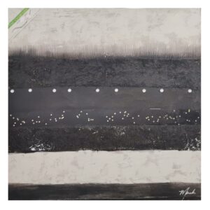 Quadro su tela bianco e nero ASTRATTO 80x80
