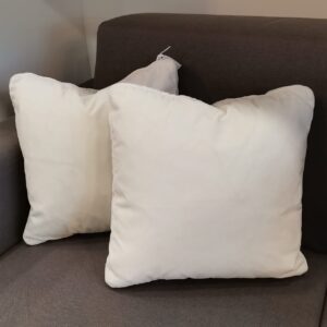 Set 2 cuscini bianchi 45x45 cm