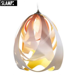 Lampada Slamp "Goccia" arancione bianca sospensione
